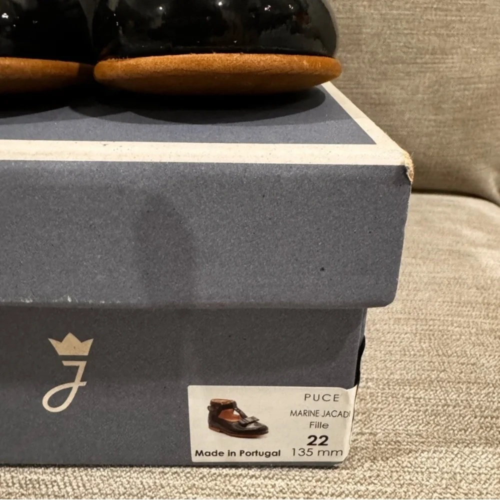 Jacadi Puce T Bar Mary Jane Dress Shoes - Picture 3 of 5